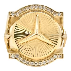 Rings Men Mercedes benz 14 KT zicornia Size size 12 Weight