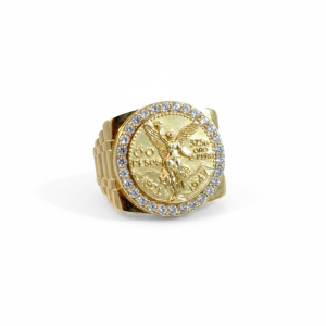Rings Men centenario 14 KT zicornia Size 12 Weight 12.4gm