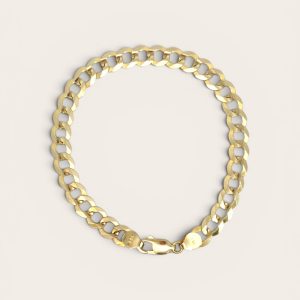 Bracelets Doble filo 14 KT Solid gold Size 8''*7mm Weight