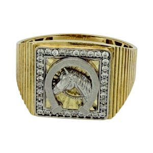 Rings Men Horse 10k zicornia Size 11 Weight