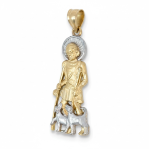 10K Gold San Lazaro Saint Lazarus Pendant