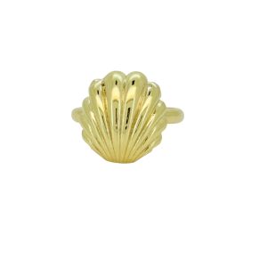 10K Gold Seashell Ring – Size 6.5