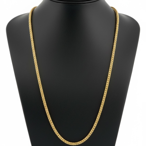 10K Gold Hollow Franco Chain - 18 in, 2.4 mm