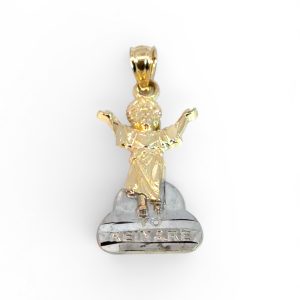 14K Gold Saint Benedict Figure Pendant (San Benito) – Small