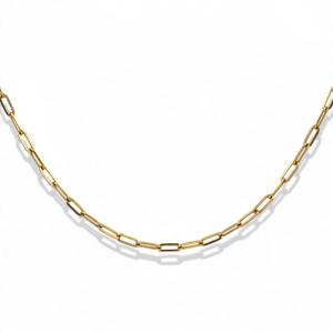 14K Gold Paperclip Chain Necklace – 16 in