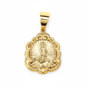 10K Gold San Lazaro Saint Lazarus Pendant