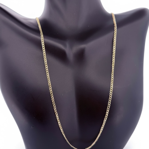 10K Solid Gold Double-Cut Curb Chain (Doble Filo) – 18 in, 1.9 mm