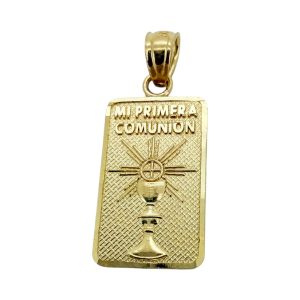 14K Gold "Mi Primera Comunión" Chalice Pendant
