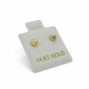 14K Gold Diamond-Cut Ball Stud Earrings (Dormilonas)
