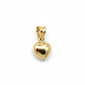 10K Gold Small Puffed Heart Pendant