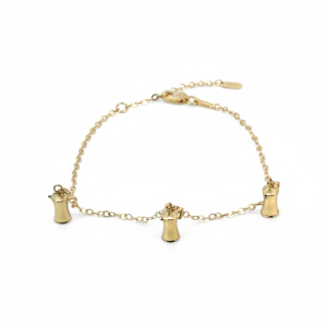 10K Gold Pilón Charm Bracelet – 8 in