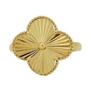 14K Gold Clover Ring – Size 6.5