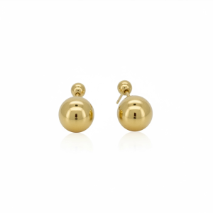 14K Gold Ball Stud Earrings (Dormilonas) – Large