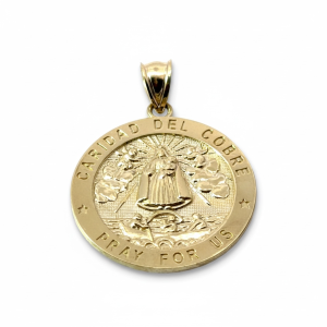 10K Gold Virgen de la Caridad del Cobre Oval Medal (Our Lady of Charity)