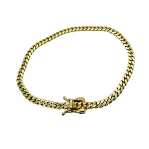 10K Solid Gold Boys' Miami Cuban Link Bracelet – 3mm, 6 in