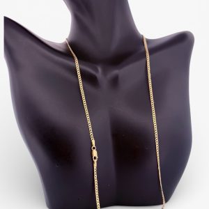 10K Solid Gold Double-Cut Curb Chain (Doble Filo) – 20 in, 2.3 mm – 3.8 g