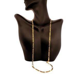 10K Solid Gold Figaro Chain – 3.1mm, 18 in