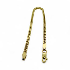 10K Gold Boys' Franco Link Bracelet – 2mm, 6 in